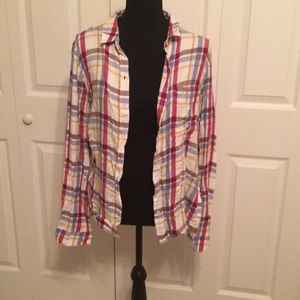 Cute plaid button up flannel large Kohl’s